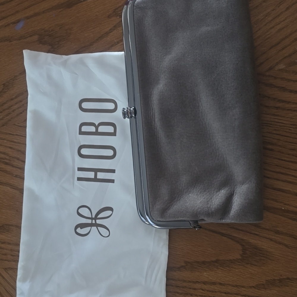 HOBO Metallic Gray Clutch